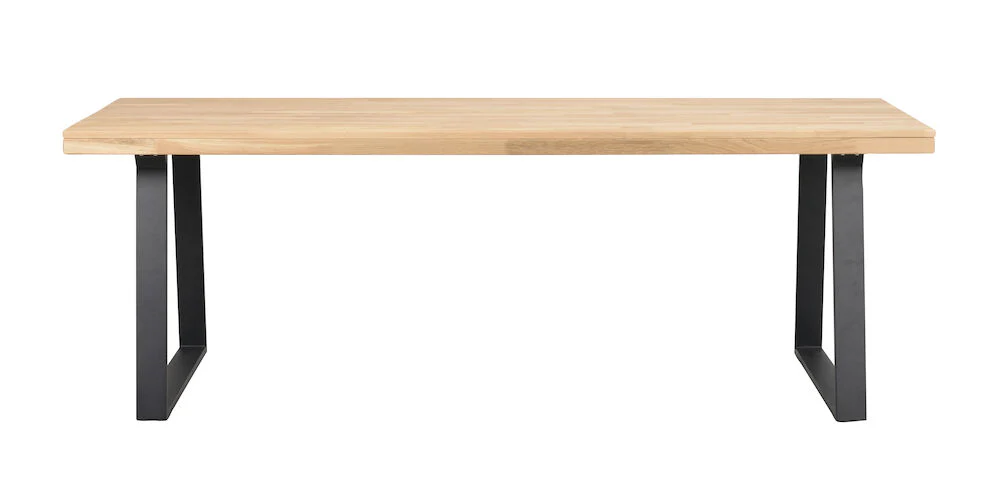 BROOKLYN Esstisch Eiche/Schwarz 220-320x95x75cm - Image 3