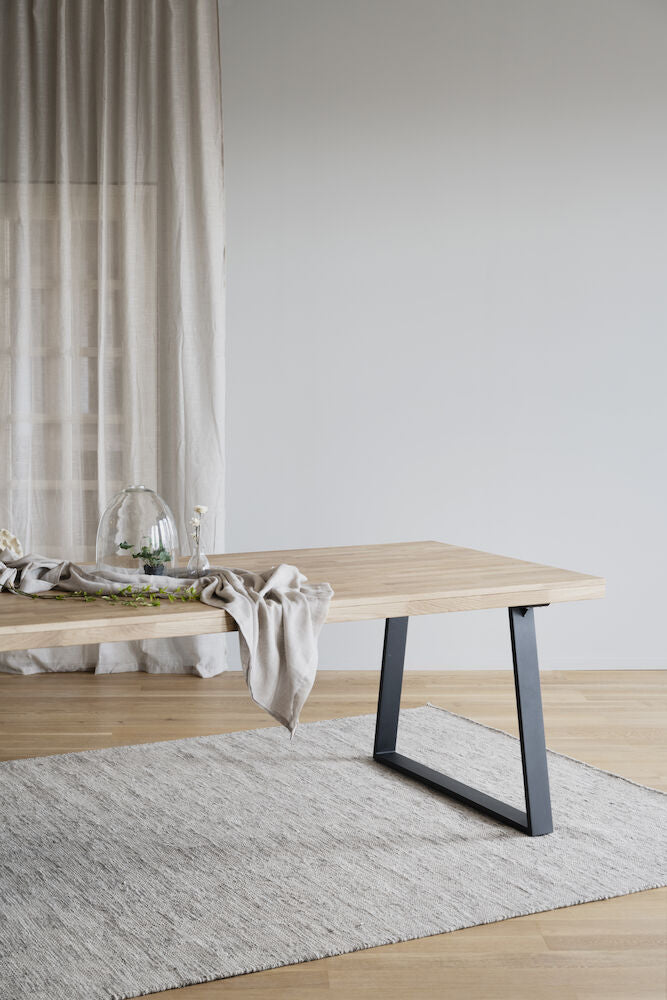 BROOKLYN Esstisch Eiche/Schwarz 220-320x95x75cm - Image 7