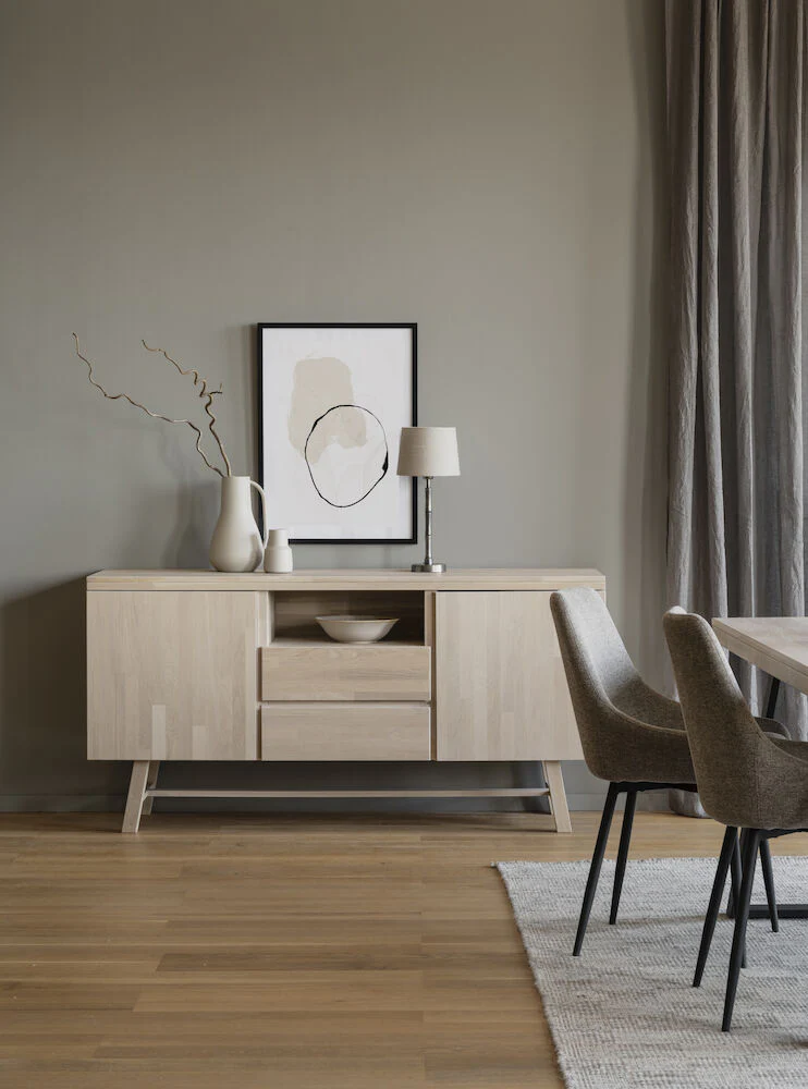 BROOKLYN Sideboard Weiß pigmentiert 160x45x80cm - Image 2