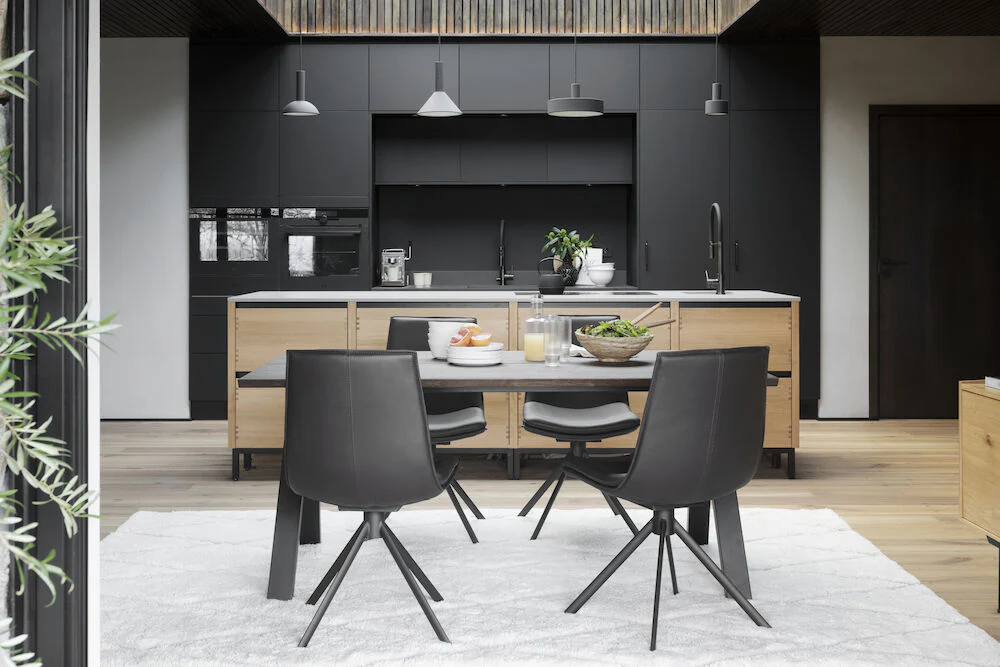 CARRADALE Esstisch Braun/Schwarz 170-270x100x75cm - Image 2