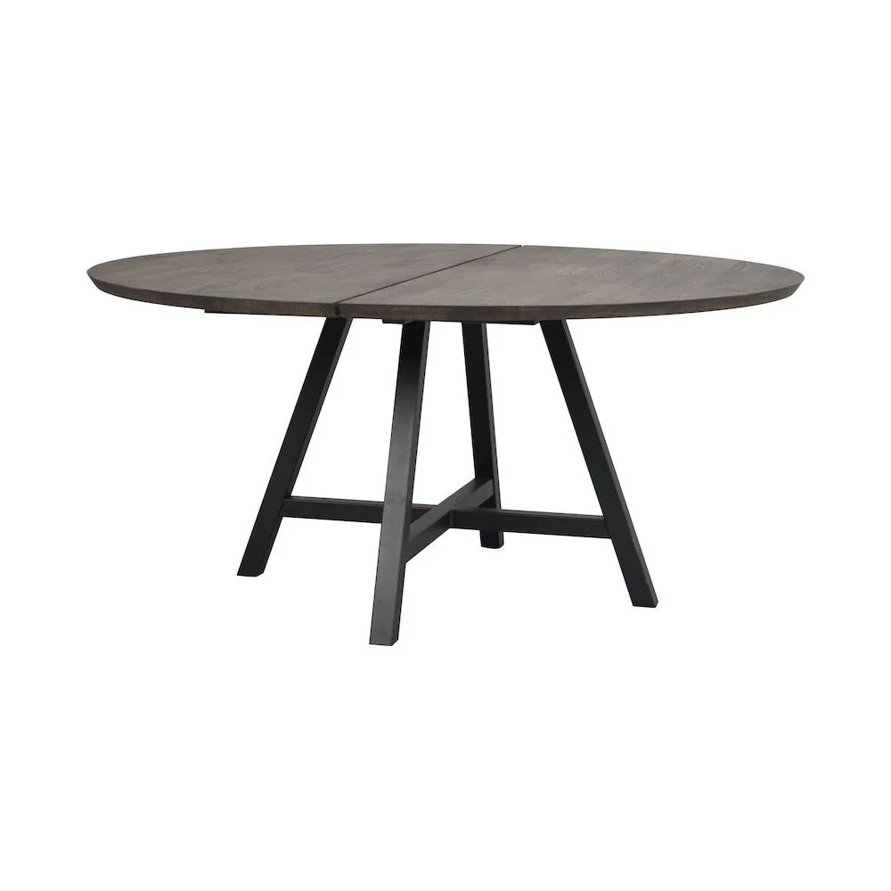 CARRADALE Esstisch Braun/Schwarz A-Beine 150x150x75cm