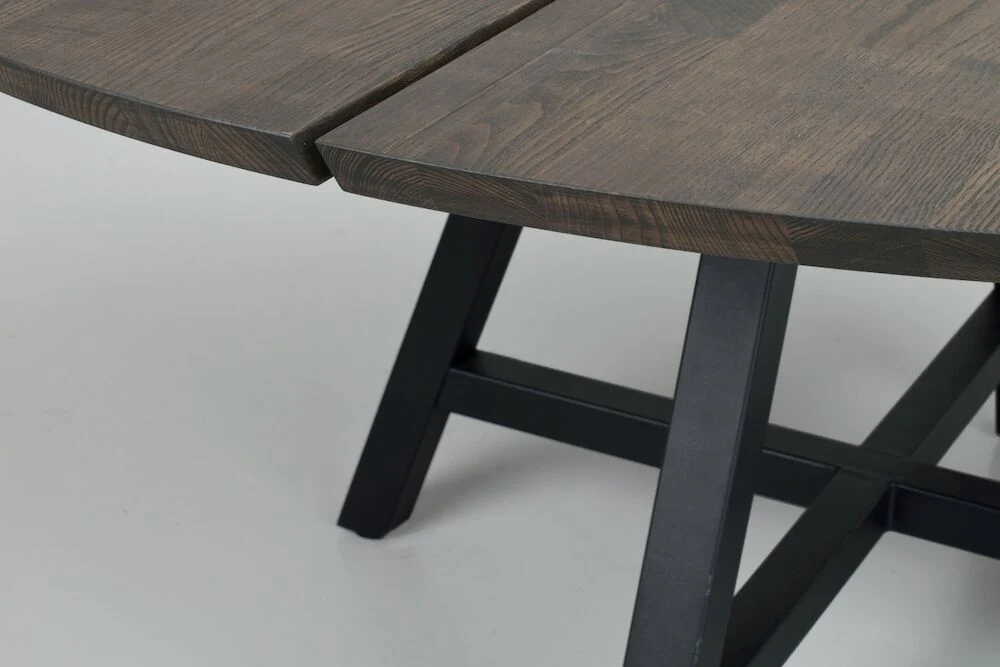 CARRADALE Esstisch Braun/Schwarz A-Beine 150x150x75cm - Image 2