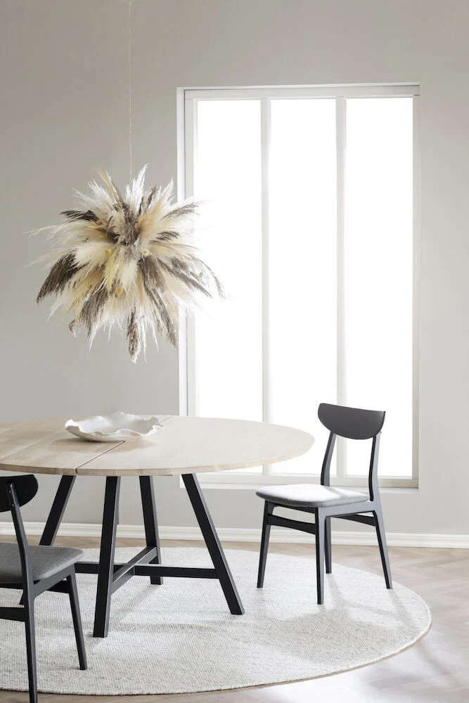CARRADALE Esstisch Braun/Schwarz A-Beine 150x150x75cm - Image 3