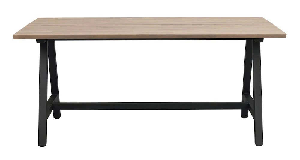 CARRADALE Esstisch Eiche/Schwarz A-Beine 170-270x100x75cm - Image 2