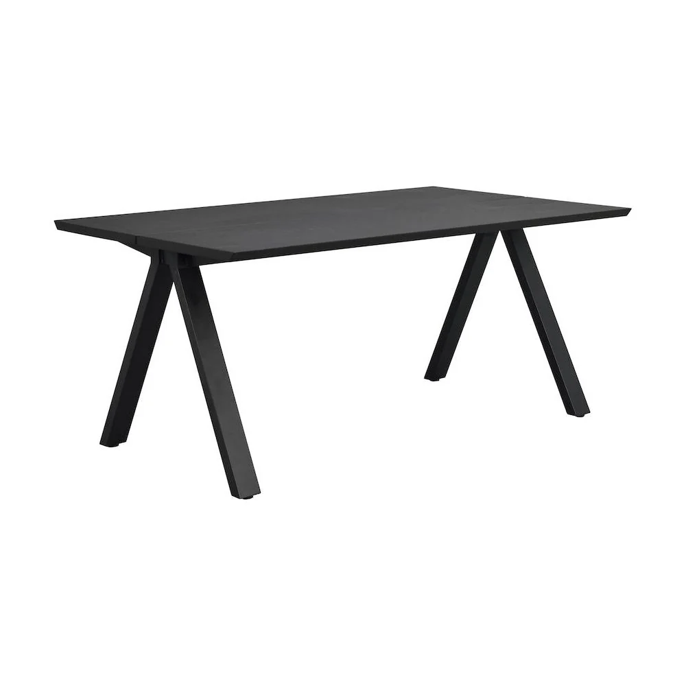 CARRADALE Esstisch Schwarz 170-270x100x75cm