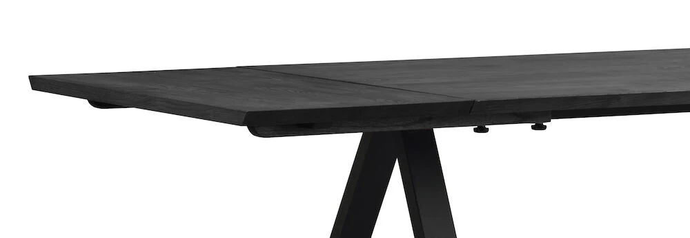 CARRADALE Esstisch Schwarz A-Beine 220-320x100x75cm - Image 3