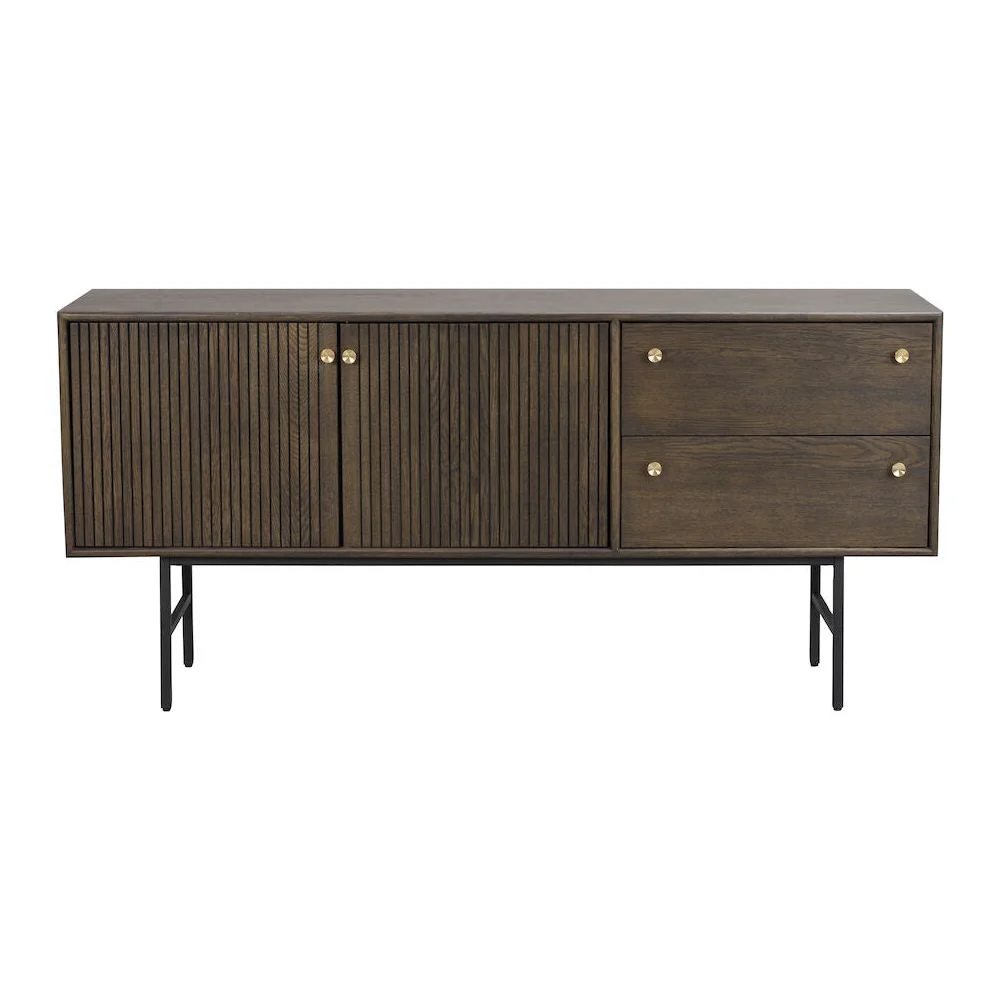CLEARBROOK Sideboard Braun/Schwarz 160x42x75cm