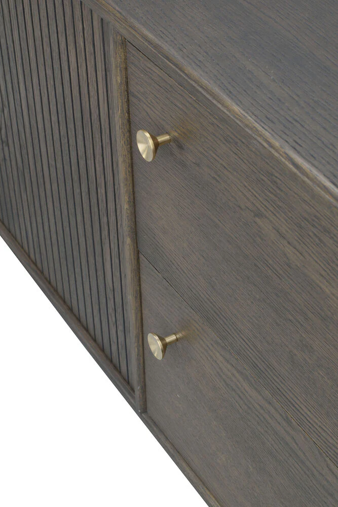 CLEARBROOK Sideboard Braun/Schwarz 160x42x75cm - Image 4