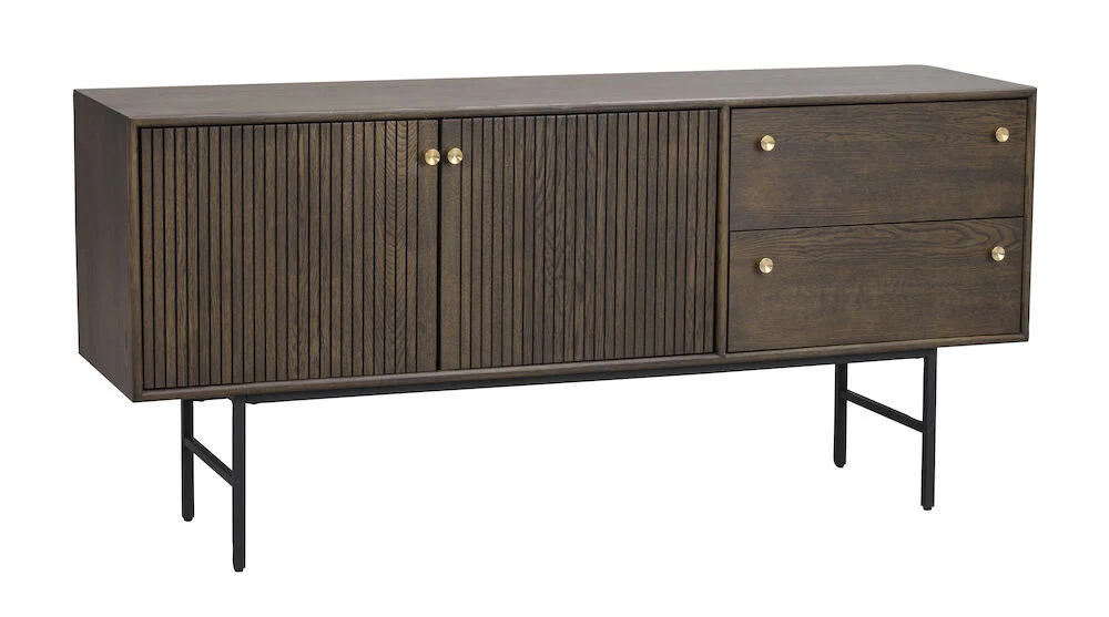 CLEARBROOK Sideboard Braun/Schwarz 160x42x75cm - Image 5