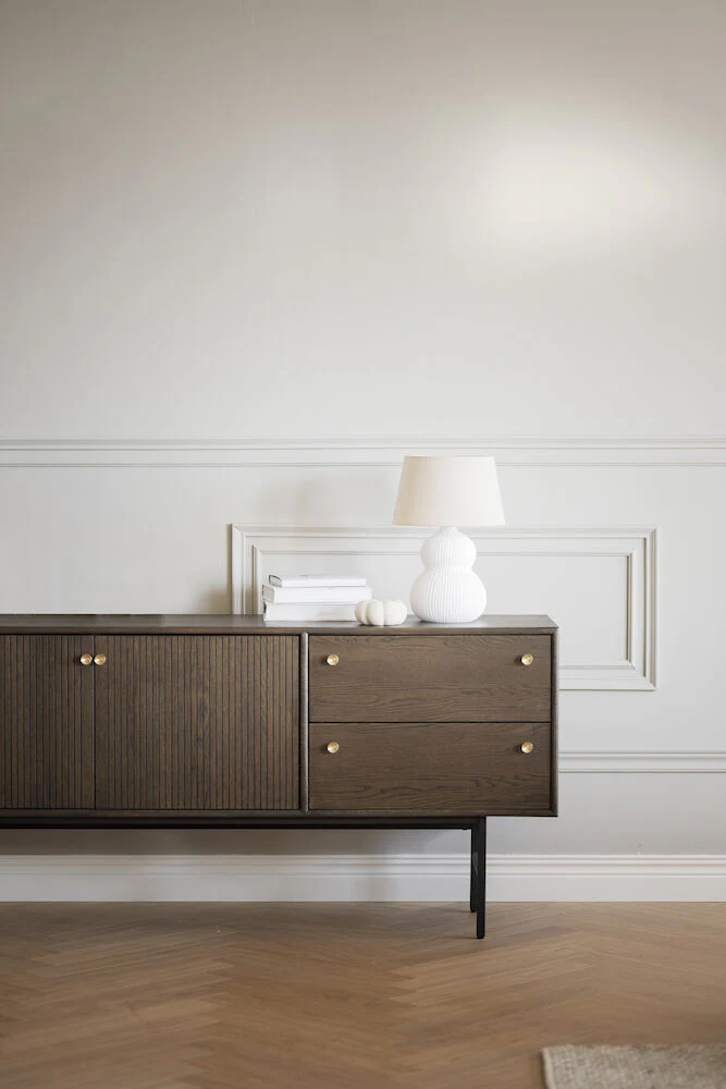 CLEARBROOK Sideboard Braun/Schwarz 160x42x75cm - Image 9