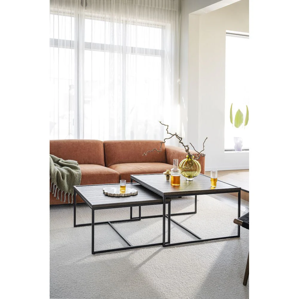 DEERFIELD Couchtisch Braun/Schwarz 70x70x40cm - Image 5