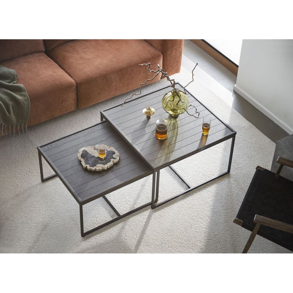 DEERFIELD Couchtisch Braun/Schwarz 80x80x47cm - Image 2