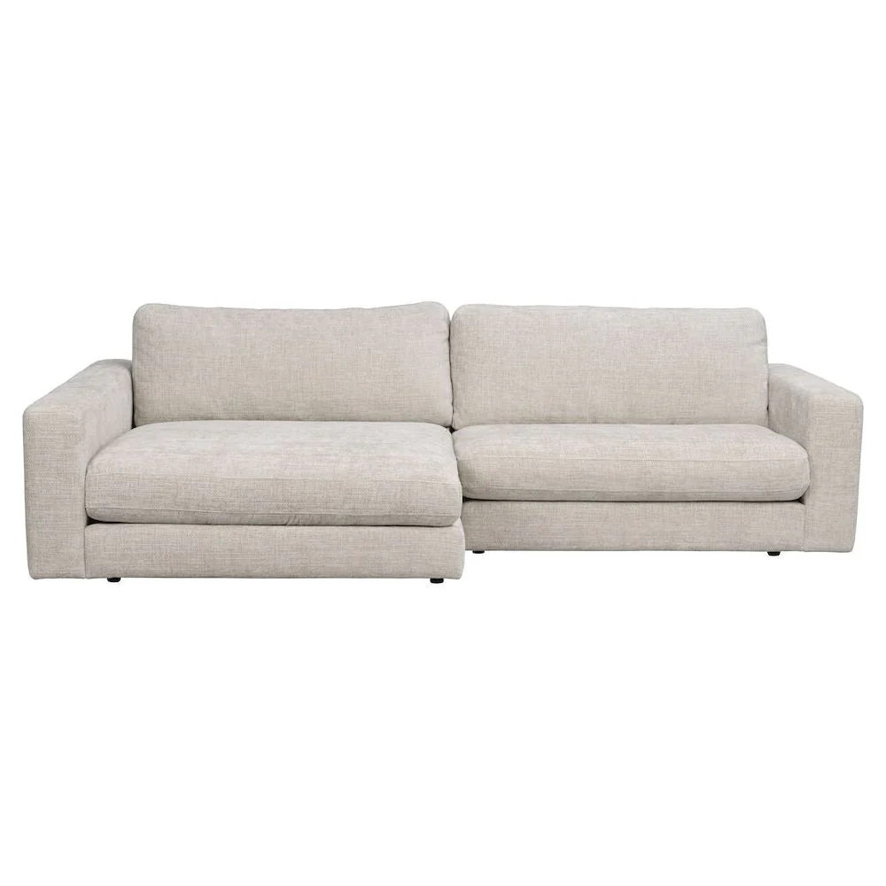 DUNCAN Modulares Sofa Chaise Longue Links Hellgrau 258x150x78cm - Image 3