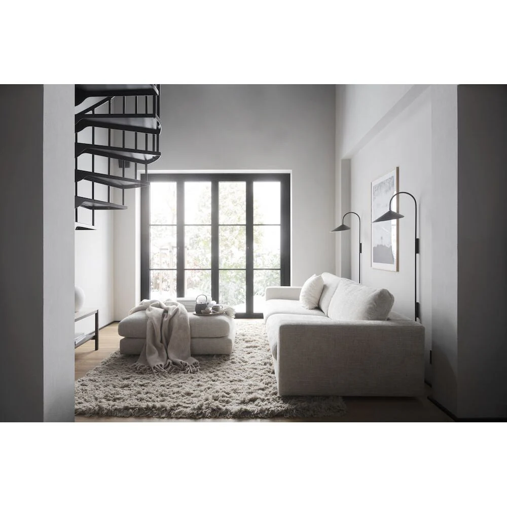 DUNCAN Modulares Sofa Chaise Longue Links Hellgrau 258x150x78cm - Image 5