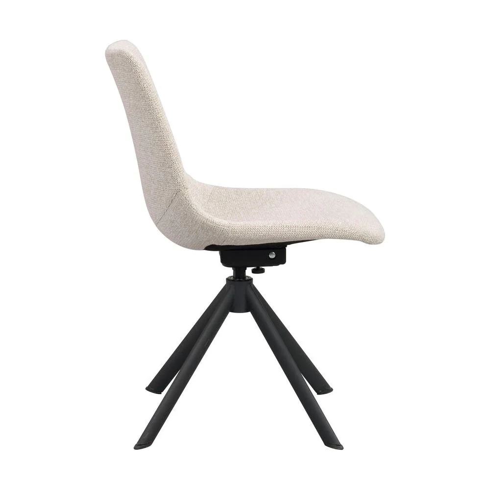 DUNMORE Essstuhl Hellbeige/Schwarz 46x60x82cm - Image 3