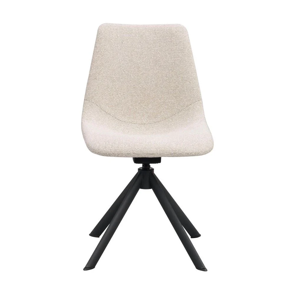 DUNMORE Essstuhl Hellbeige/Schwarz 46x60x82cm - Image 4