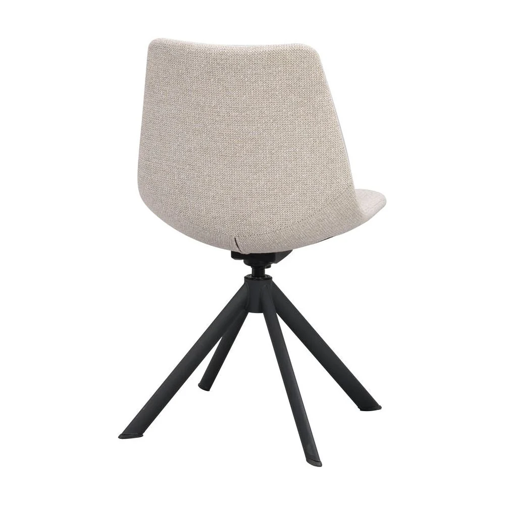 DUNMORE Essstuhl Hellbeige/Schwarz 46x60x82cm - Image 5