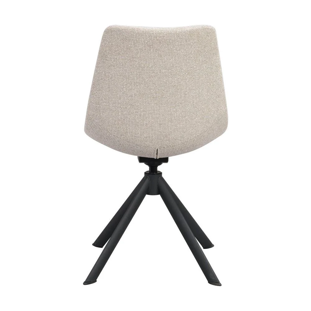 DUNMORE Essstuhl Hellbeige/Schwarz 46x60x82cm - Image 6