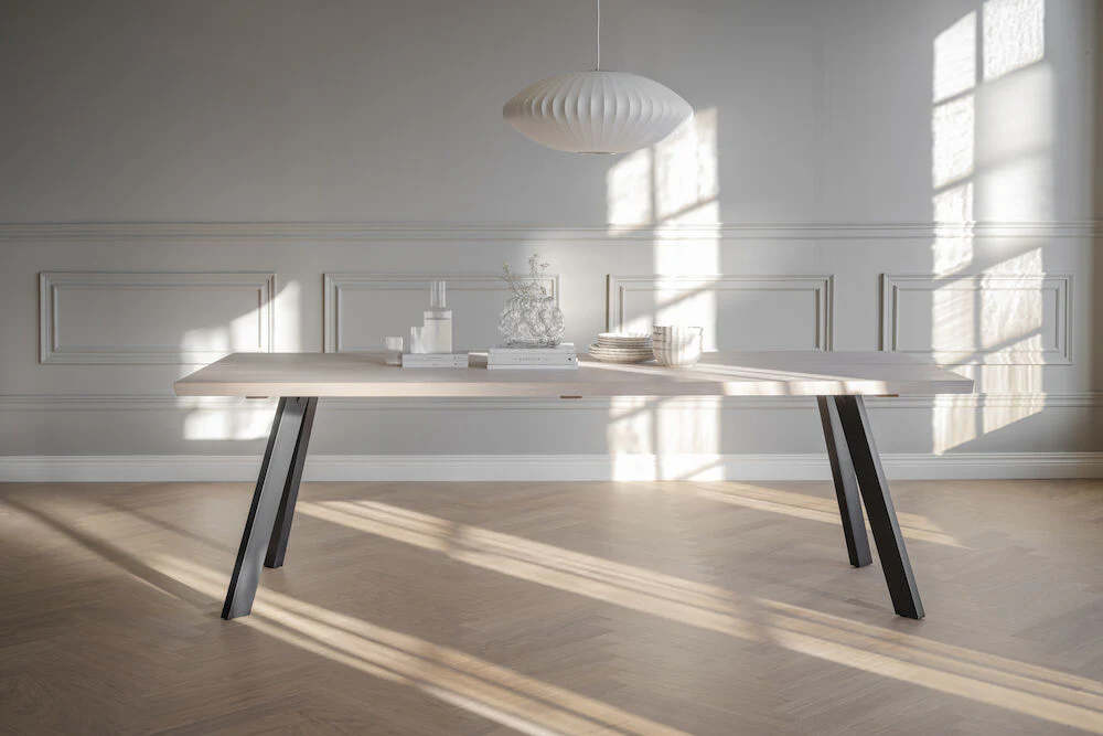 FRED Esstisch Weiß pigmentiert/Schwarz 240x100x75cm - Image 7