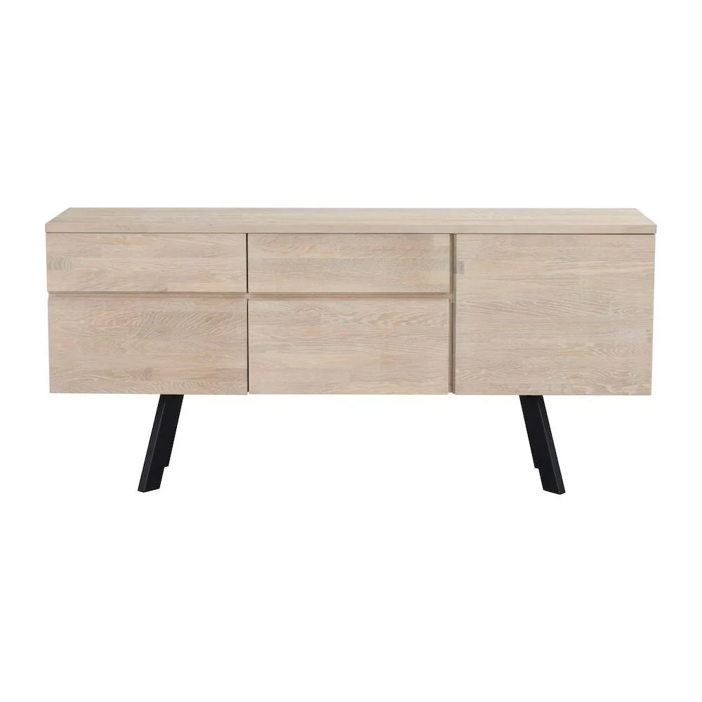 FRED Sideboard Weiß pigmentiert/Schwarz 170x42x79cm