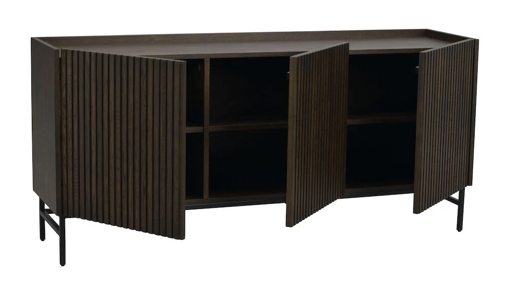 HALIFAX Sideboard Braun/Schwarz 160x40x75cm - Image 4