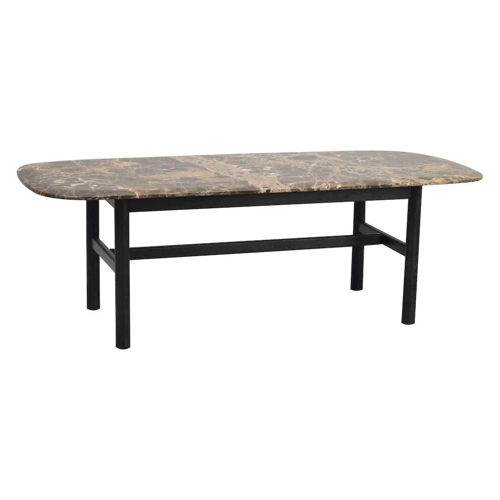 HAMMOND Couchtisch Braun/Schwarz 135x62x45cm
