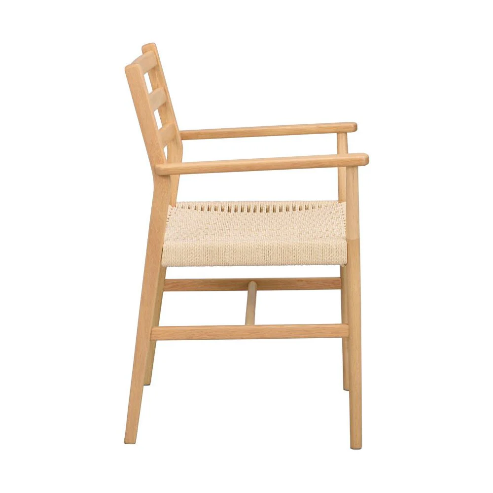 HARLAN Esszimmerstuhl Eiche/hellbeige 56x54x86cm - Image 5