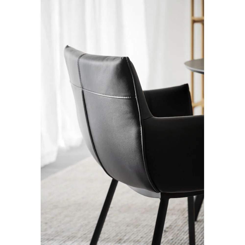 HINCKLEY Esszimmerstuhl Schwarz 58x62x84cm - Image 5