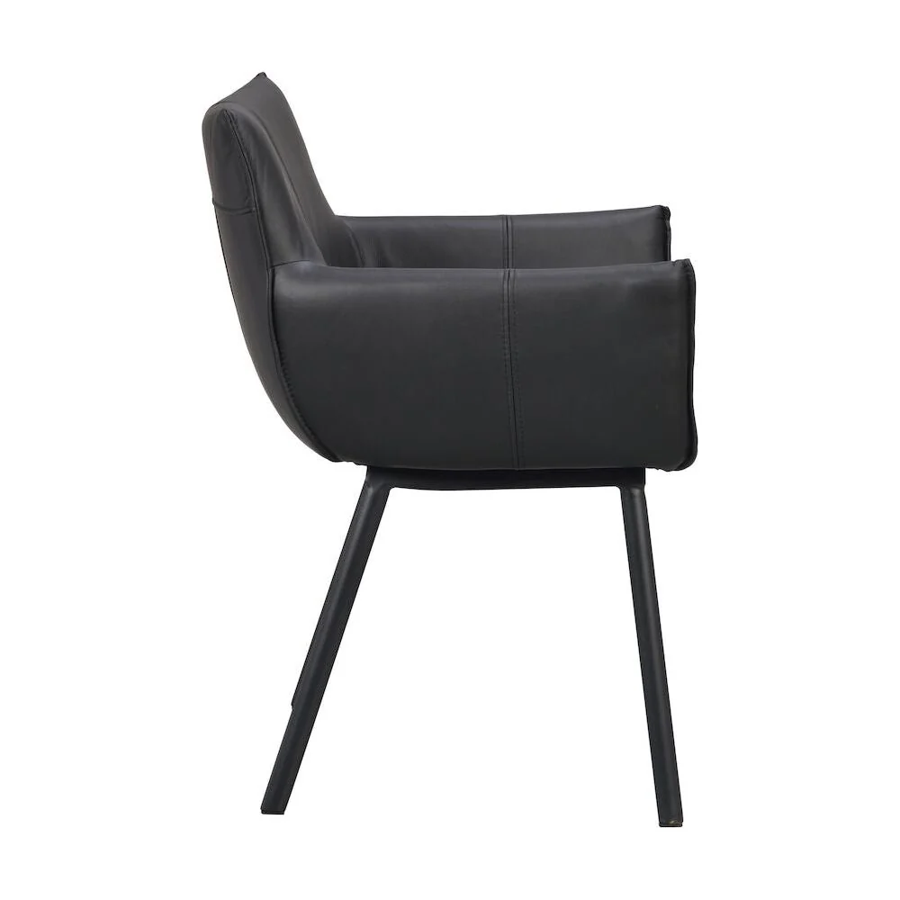 HINCKLEY Esszimmerstuhl Schwarz 58x62x84cm - Image 6