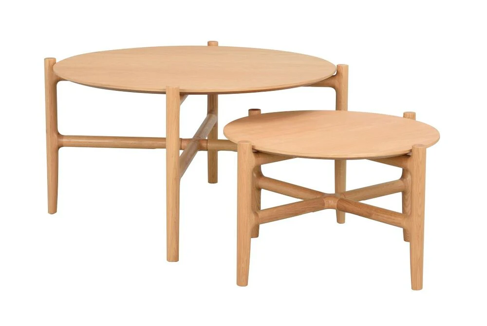HOLTON Couchtisch Rund Eiche 87x87x46cm - Image 4