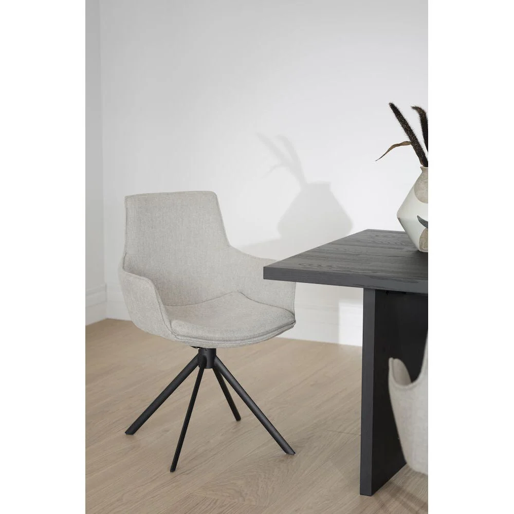 LOWELL Esszimmerstuhl Grau/Schwarz 59x58x86cm - Image 2