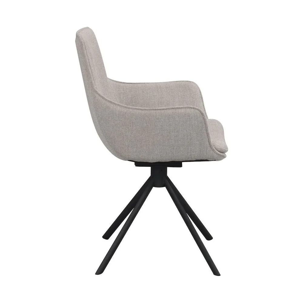 LOWELL Esszimmerstuhl Grau/Schwarz 59x58x86cm - Image 5