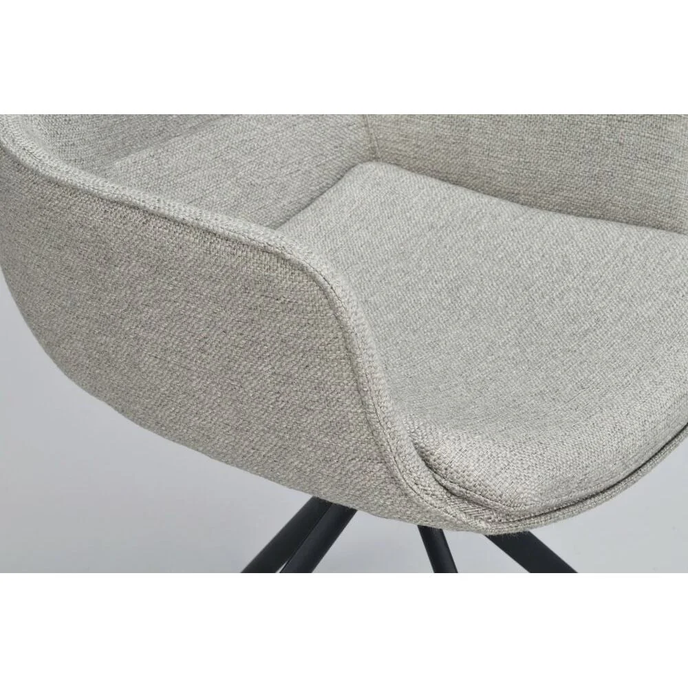 LOWELL Esszimmerstuhl Grau/Schwarz 59x58x86cm - Image 7