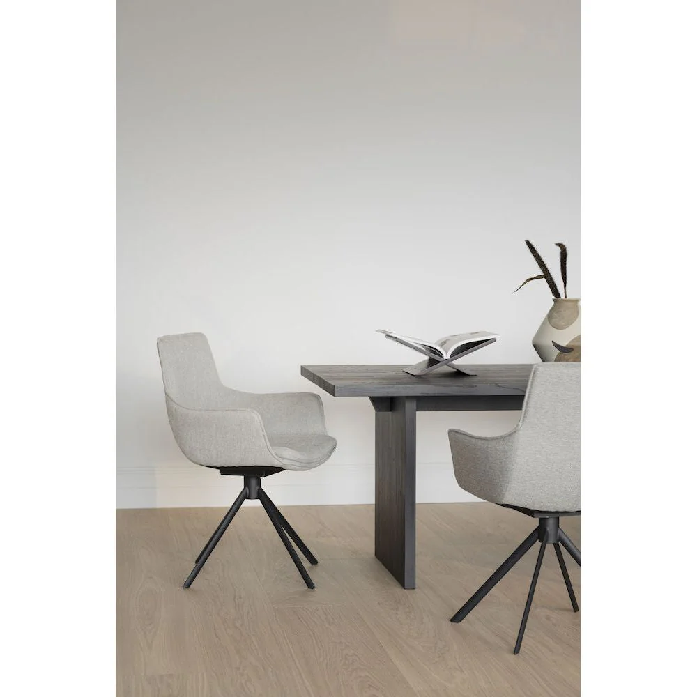 LOWELL Esszimmerstuhl Grau/Schwarz 59x58x86cm - Image 8