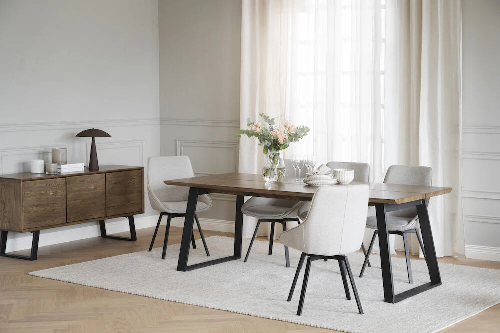 MELVILLE Esstisch Braun/Schwarz 210-310x95x75cm - Image 2