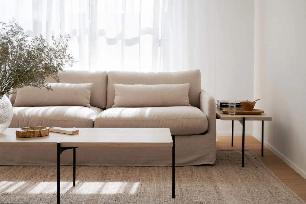 PEYTON 3-Sitzer Sofa Ursula #282 hellbeige 213x103x82cm - Image 2