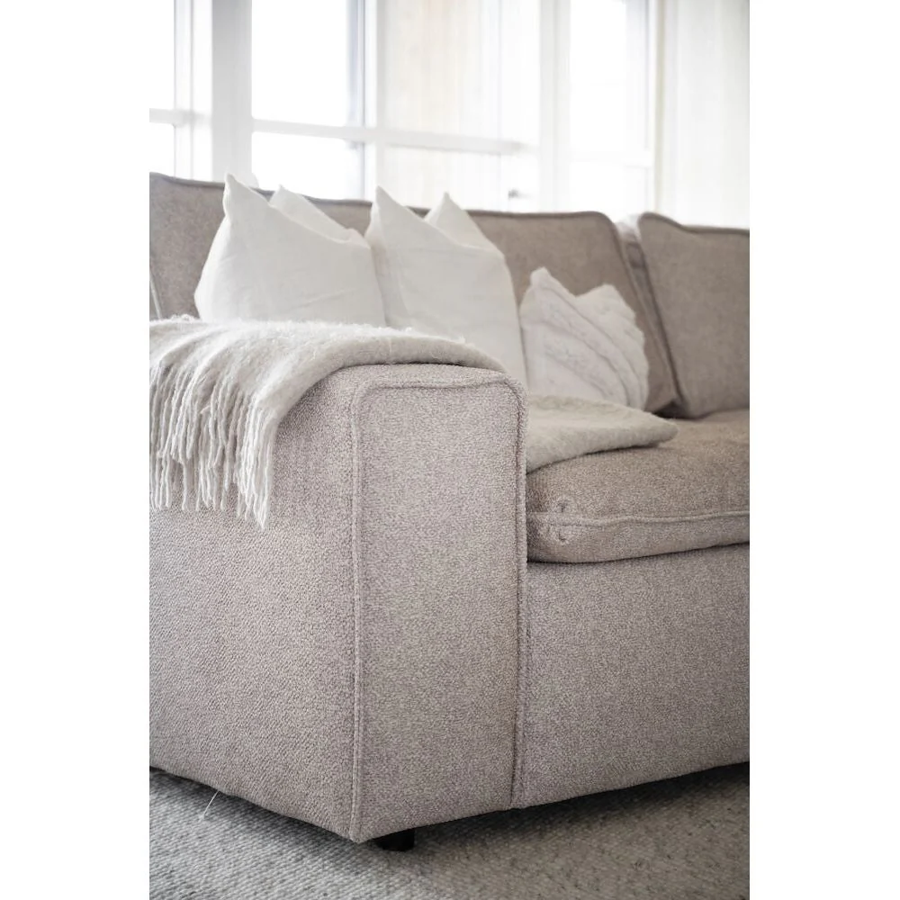 RAWLINS 3-Sitzer-Sofa Beige 259x116x85cm - Image 3