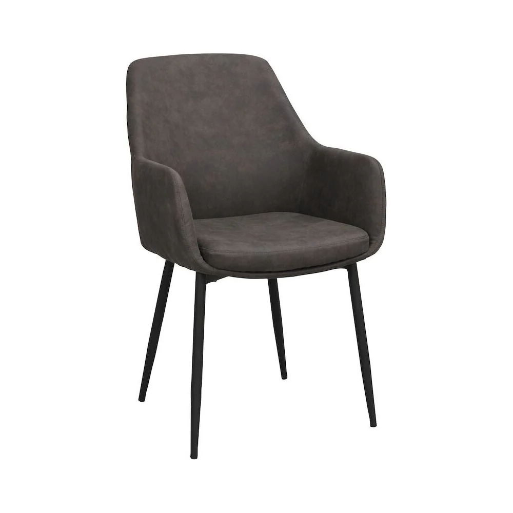 REILY Esszimmerstuhl Dunkelgrau/Schwarz 55x61x86cm