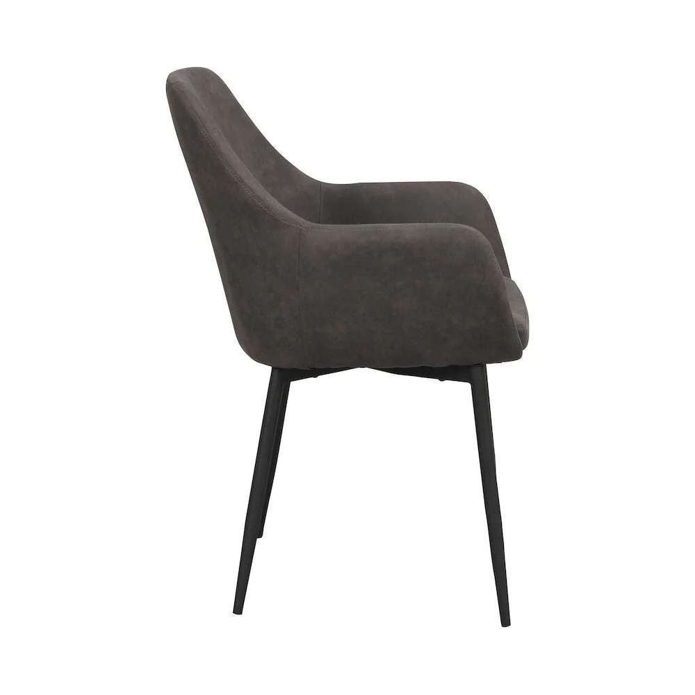REILY Esszimmerstuhl Dunkelgrau/Schwarz 55x61x86cm - Image 4