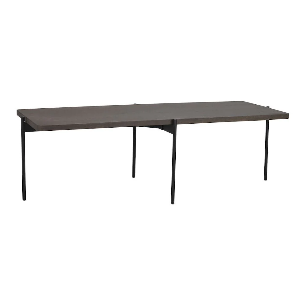 SHELTON Couchtisch Braun/Schwarz 145x60x45cm