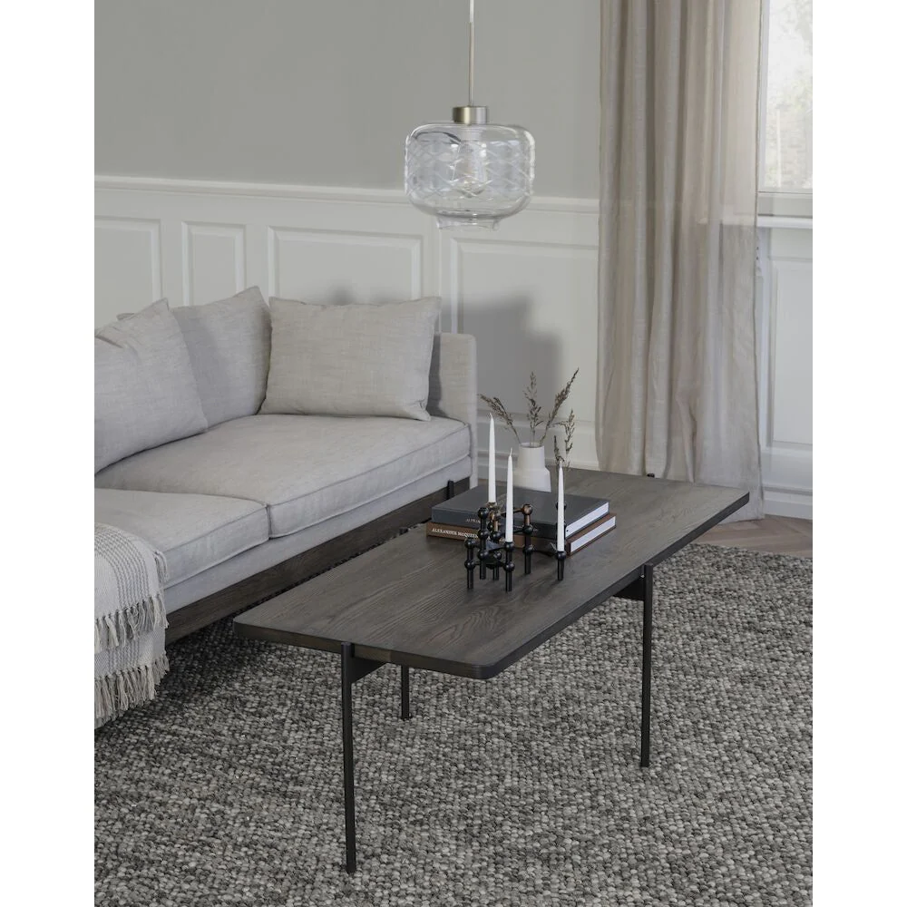 SHELTON Couchtisch Braun/Schwarz 145x60x45cm - Image 2