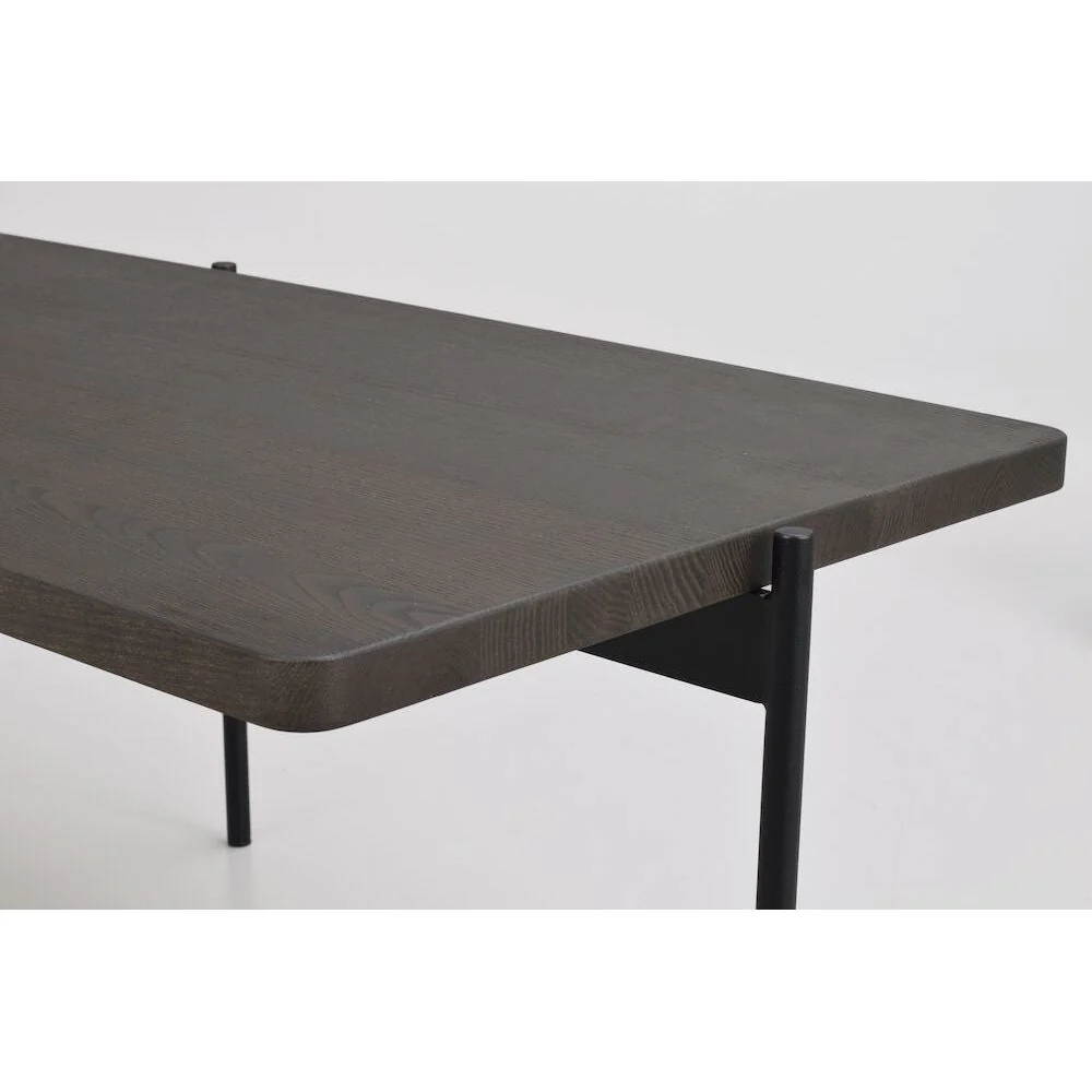 SHELTON Couchtisch Braun/Schwarz 145x60x45cm - Image 3