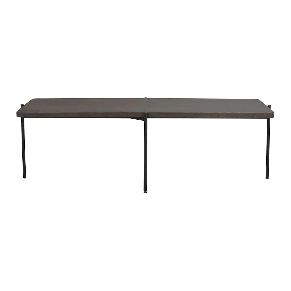 SHELTON Couchtisch Braun/Schwarz 145x60x45cm - Image 4