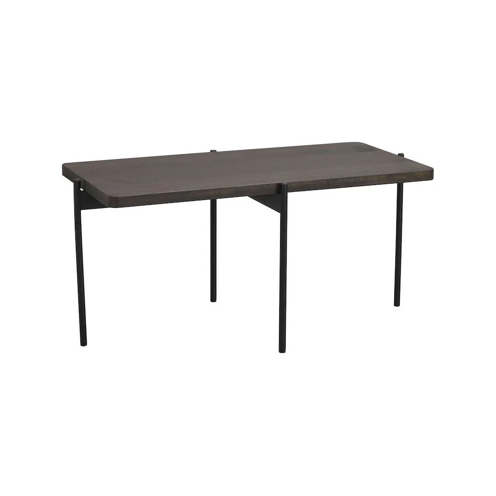 SHELTON Couchtisch Braun/Schwarz 95x50x45cm