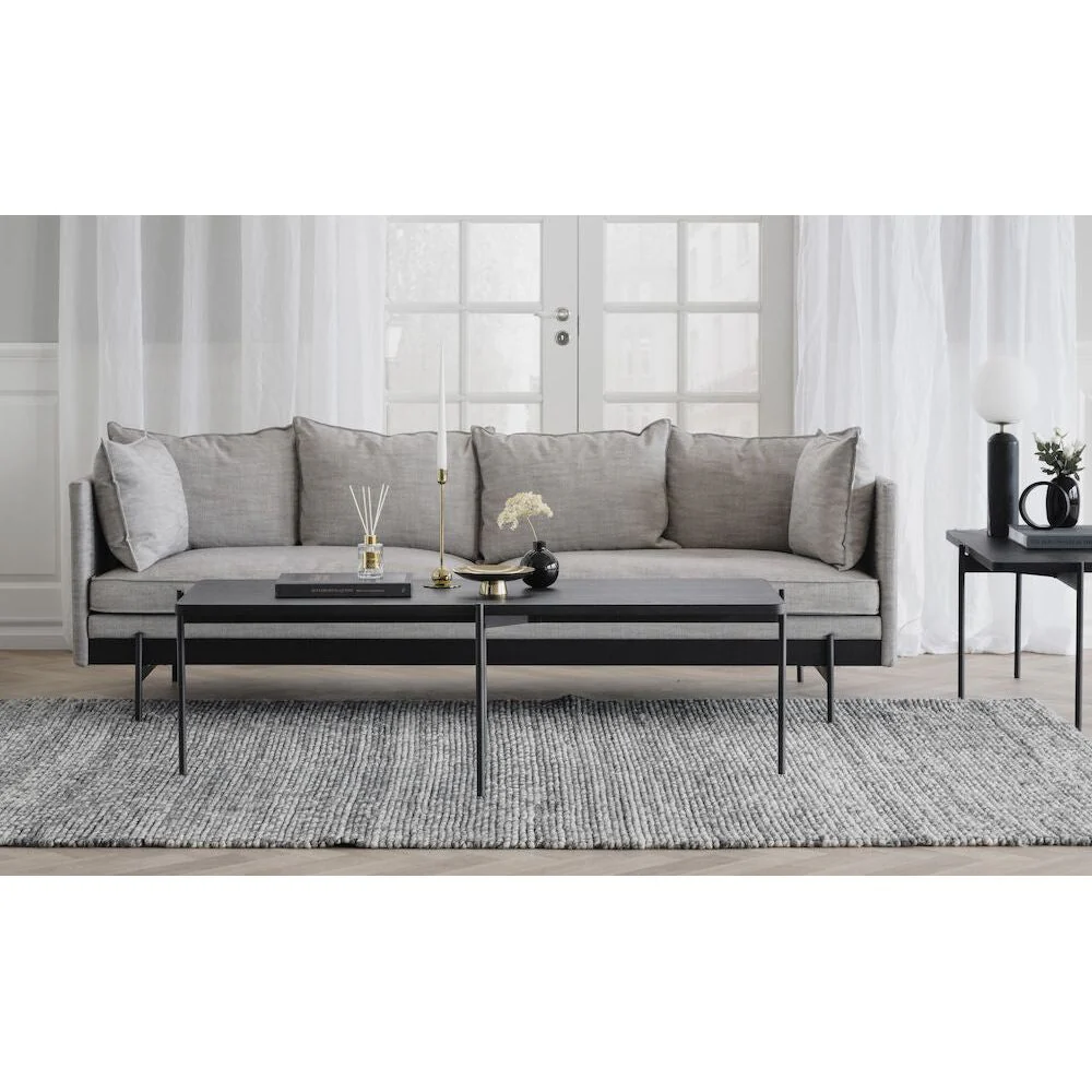 SHELTON Couchtisch Schwarz 145x60x45cm - Image 4
