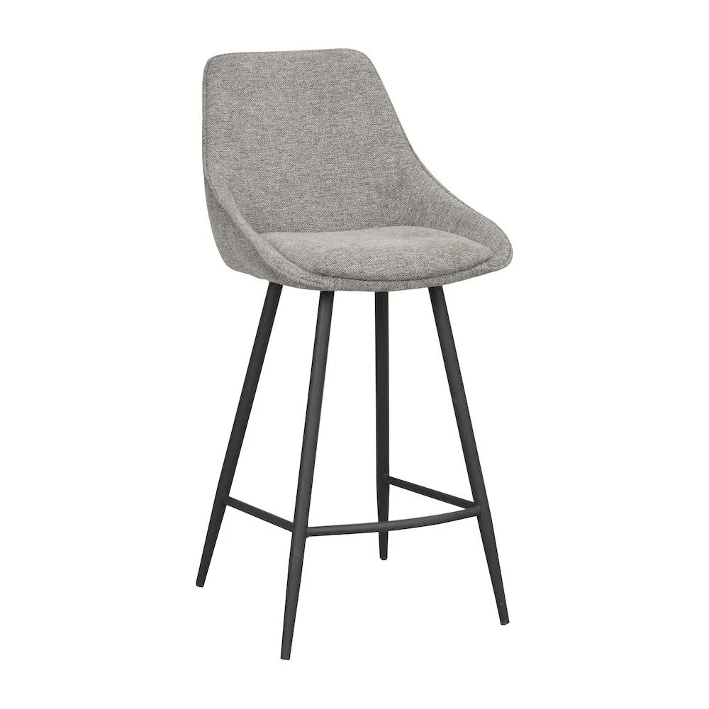 SIERRA Barhocker Grau/Schwarz 46x55x97cm