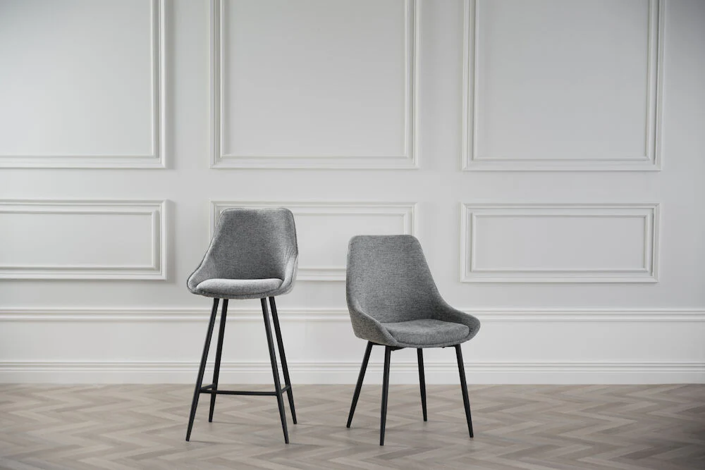 SIERRA Barhocker Grau/Schwarz 46x55x97cm - Image 10