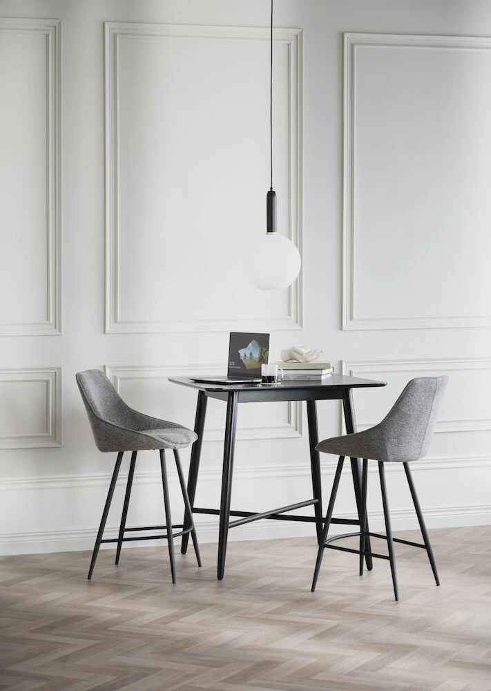 SIERRA Barhocker Grau/Schwarz 46x55x97cm - Image 4