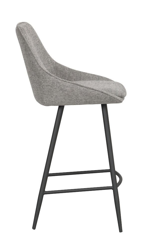 SIERRA Barhocker Grau/Schwarz 46x55x97cm - Image 6