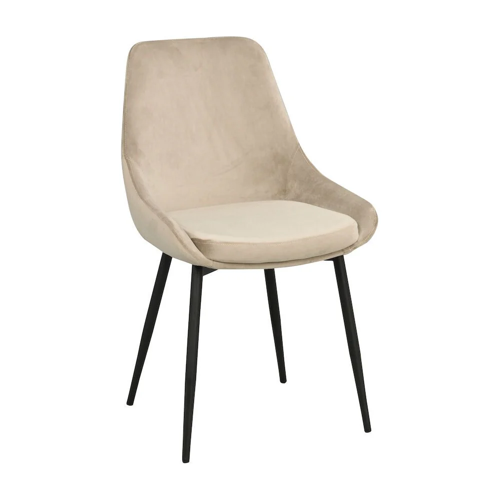 SIERRA Esszimmerstuhl Beige/schwarz 49x55x85cm